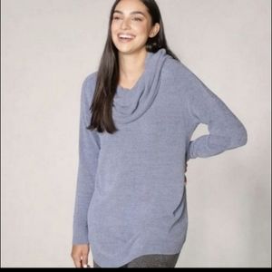 NWT Barefoot Dreams CozyChic Ultra Lite Costal Cowl Neck Tunic Vintage Blue